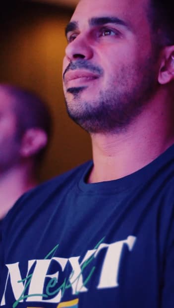 Pastor Rabeeh Ibrahim during worship.